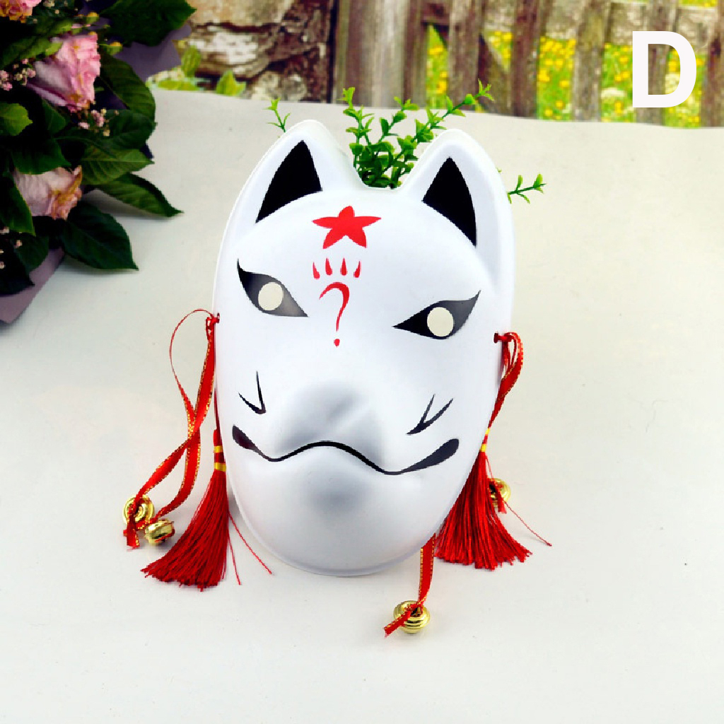 CSP138 – Topeng Kitsune Rubah Fox Jepang Cosplay Harajuku Full Face