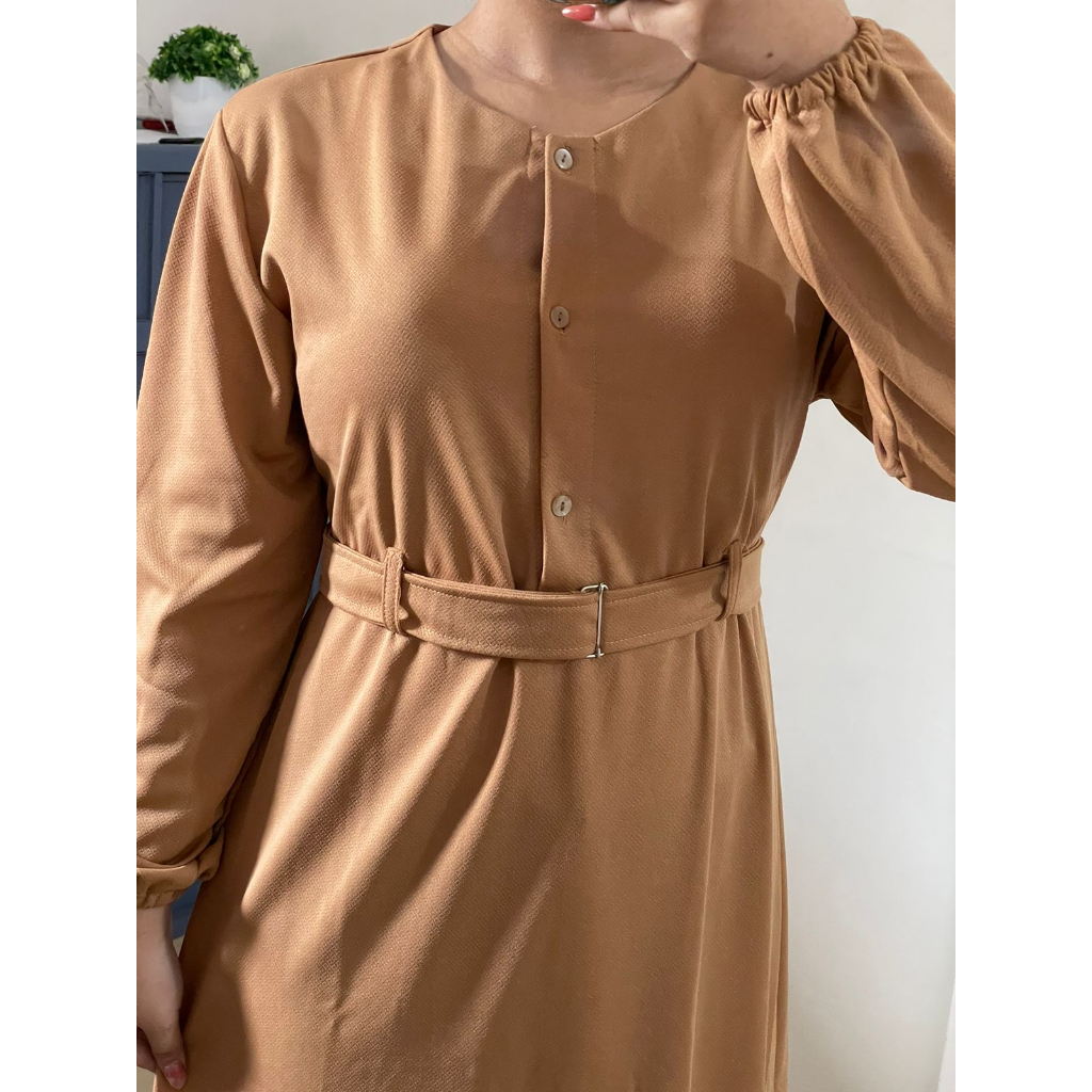 Gamis Busui Friendly Free Belt Fashion Muslim Terbaru Moscrepe