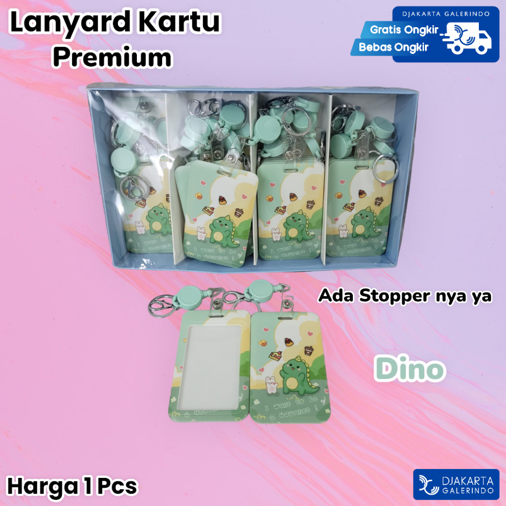 Lanyard Gantungan id Card Holder kartu akses Kantor busway MRT Card Holder tali