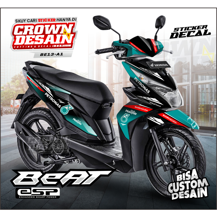 STICKER DECAL BEAT FI ESP PETRONAS MOTOGP - STRIPING BEAT PETRONAS HOLOGRAM BE