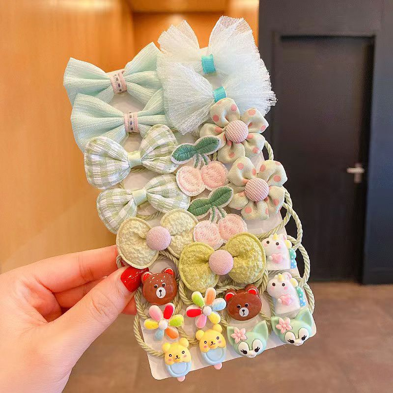 20in1 KARET IKAT RAMBUT LUCU ANAK / WANITA PITA BONEKA KOREA ISI 20 PCS IIMPORT