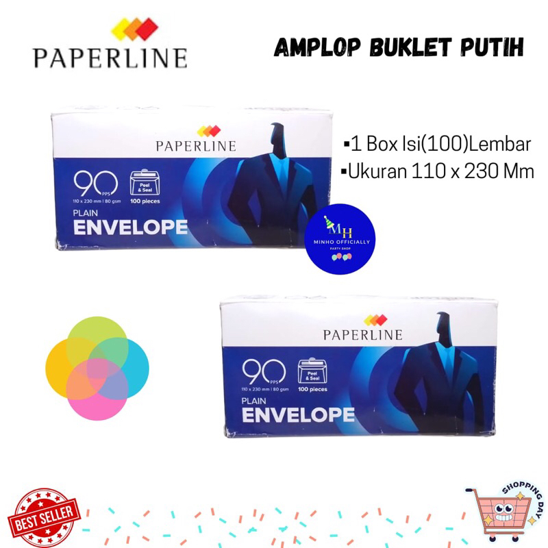 

AMPLOP PUTIH PAPERLINE PANJANG 1BOX ISI(100pcs)