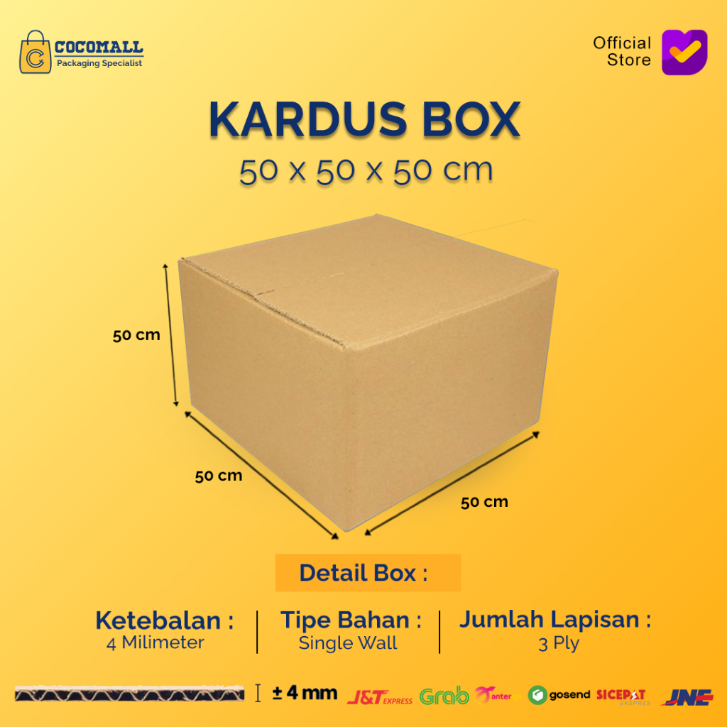 

Kardus Karton Box Besar 50x50x50 CM Kotak Dus Pindahan Tebal Polos