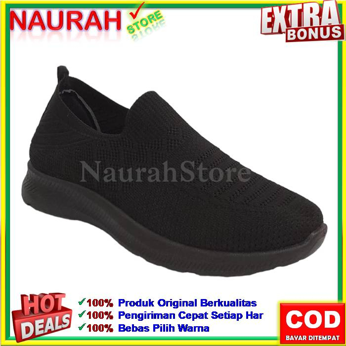 Sepatu Slip On The Wisdom Sneakers Nyaman Ringan 100% Original Empuk Elastis Anti Slip Awet Sol