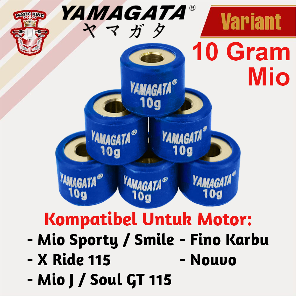 Roller racing Mio sporty smile soul J GT X Ride Fino Nouvo 110 115 Karbu Yamagata 7 gram 8 gram 9 gram 10 gram 11.5 gram