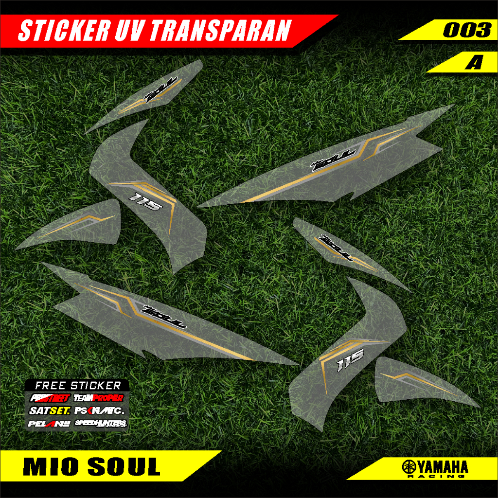STRIPING TRANSPARAN MIO SOUL VARIASI LIST MOTOR DESAIN MINIMALIS GPC 003