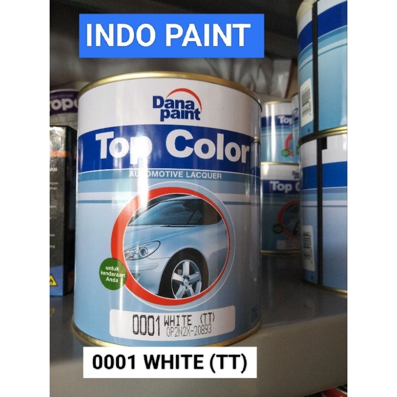 INDO PAINT - CAT DUCO TOP COLOR DANA PAINT  PUTIH / WHITE KODE  0001 ISI 1 KG