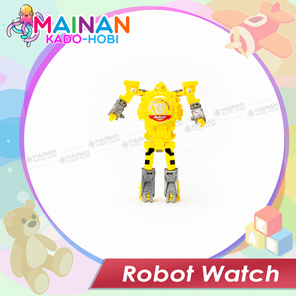 HADIAH UALNG TAHUN MAINAN ANAK JAM TANGAN ROBOT TRANSFORMER