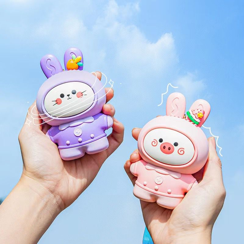 MU038 | Kipas angin Cute Cooling Fan Desktop Hand Held Mini Portable Recharge | Kipas Summer | Rabbit Mini Fan