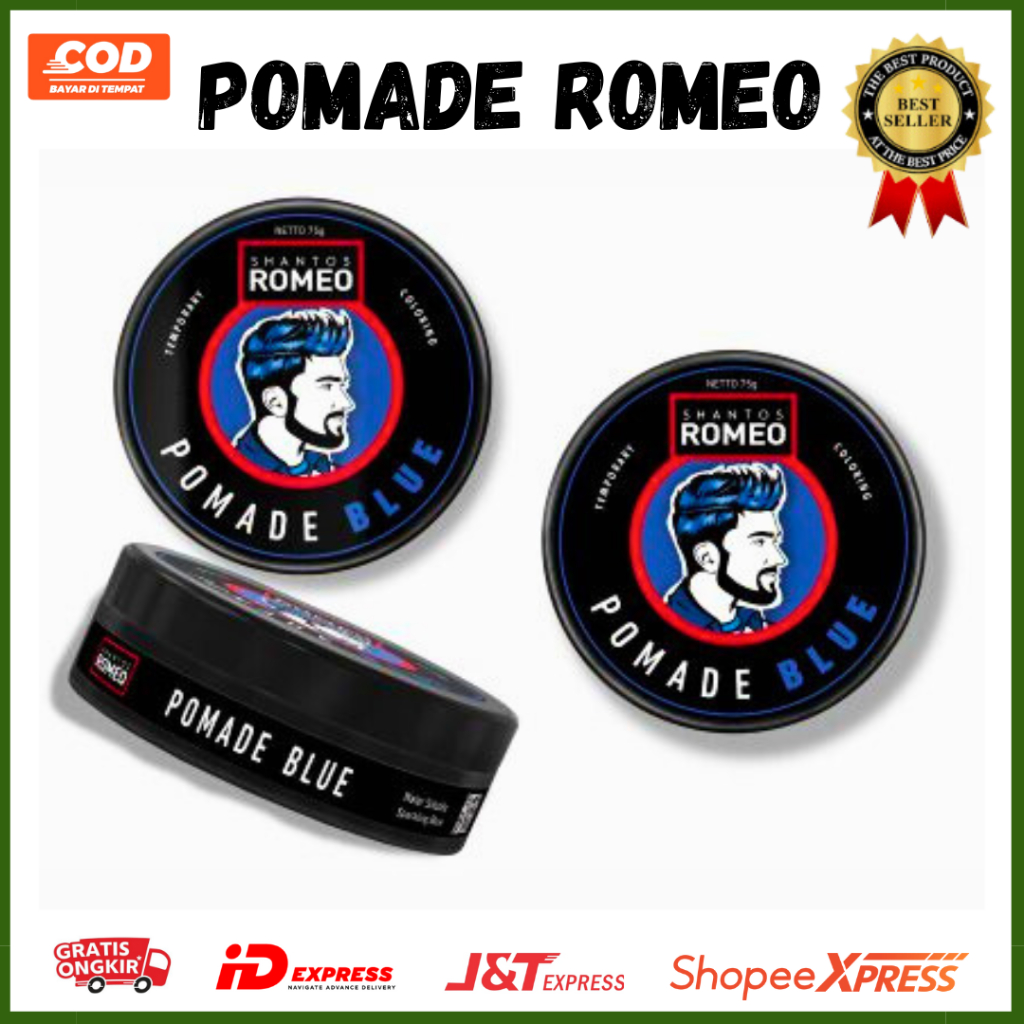 Minyak Rambut Pria Pomade Romeo Blue Pomade Romeo Black Pomade Shantos Romeo Original