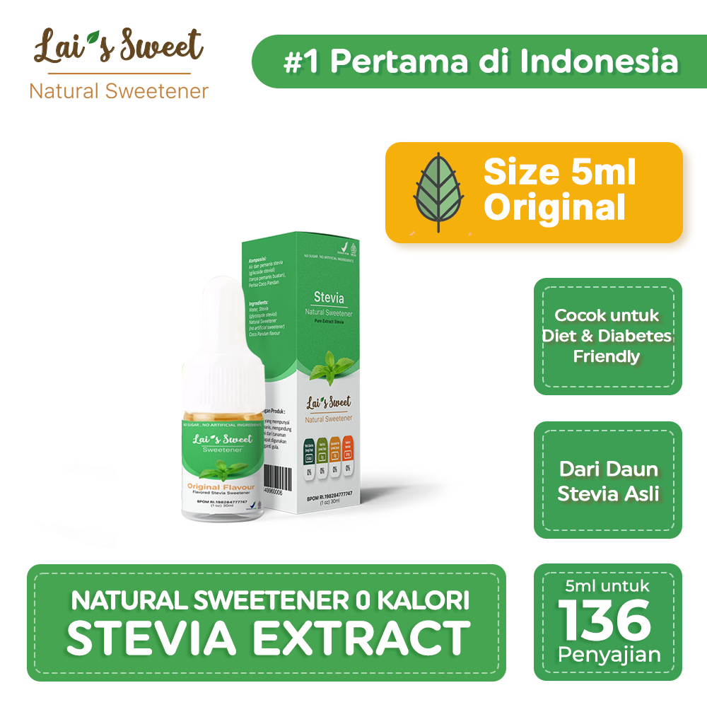 

Lais Sweet 5ml Stevia Cair BPOM