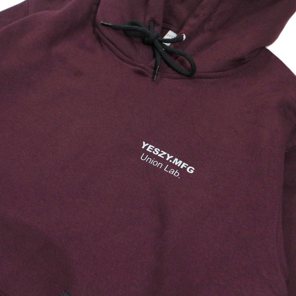 YESZY.MFG Hoodie Maroon Unity F White