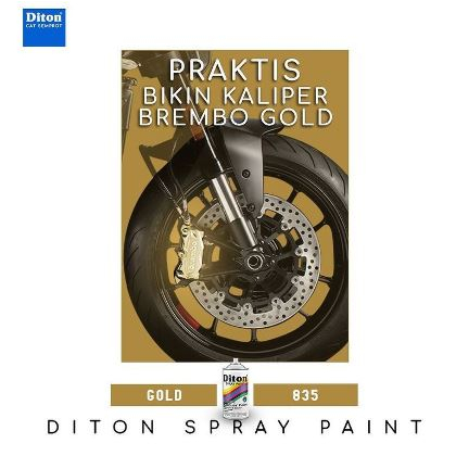Pilox Diton Gold 835 300ml Warna Emas Kilap Mengkilap Glossy Sepeda Motor Mobil