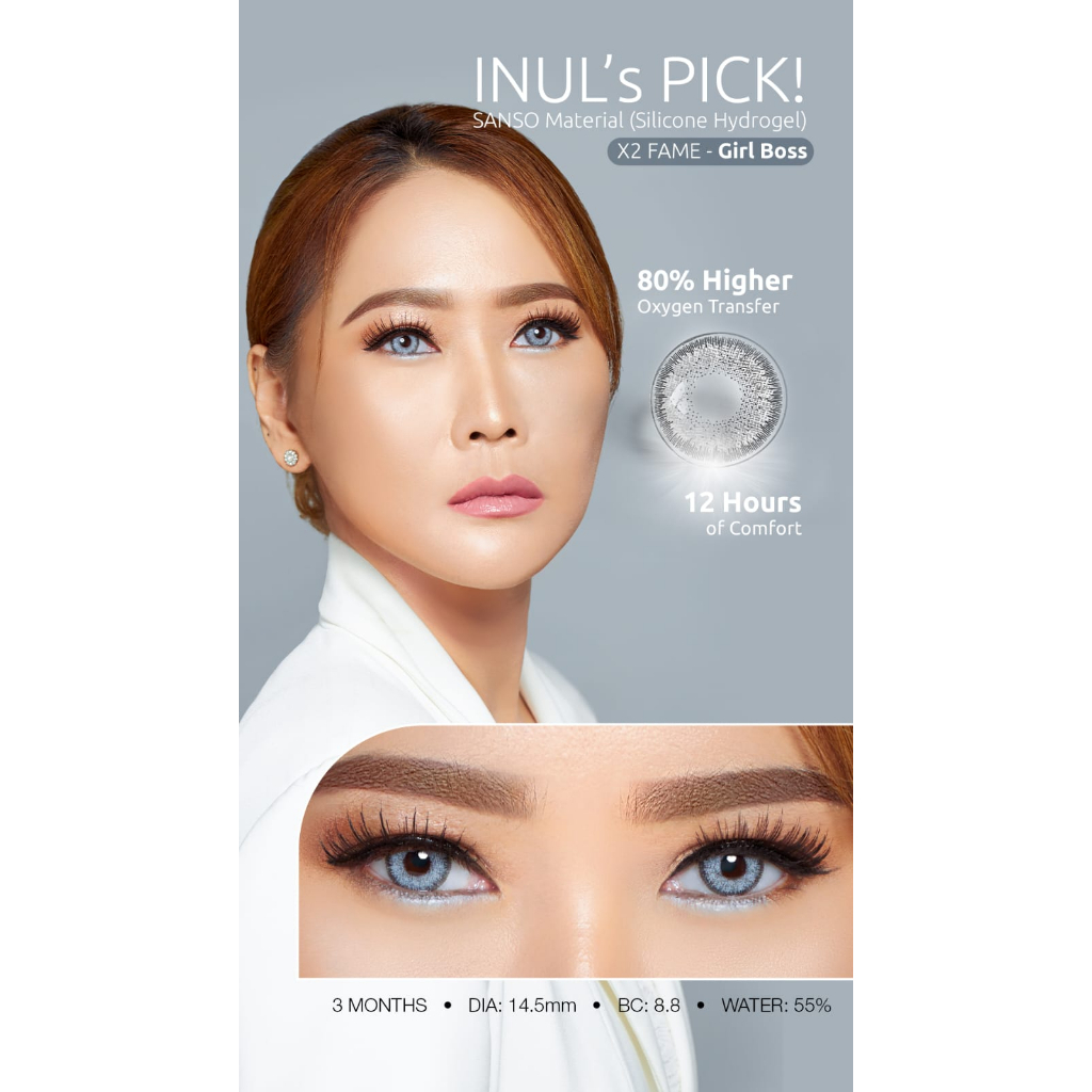 SOFTLENS X2 FAME X INUL DARATISTA ( GIRL BOSS ! -0.50 S.D -10.00 ) BY EXOTICON
