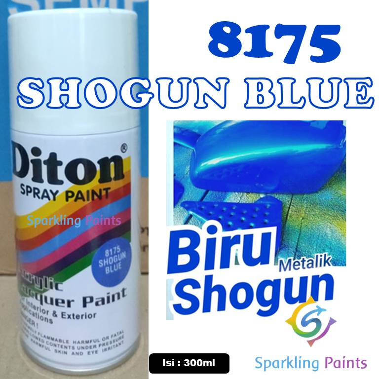 Pilox Diton Shogun Blue 8175 300ml Warna Biru Suzuki Metalik Metallic Sepeda Motor Mobil