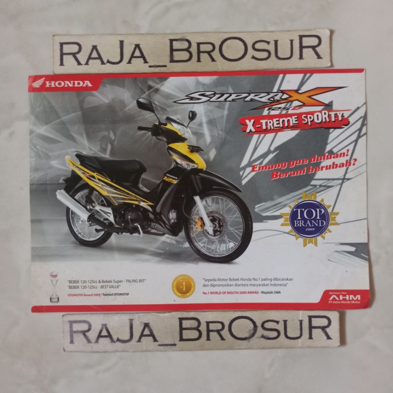 Poster brosur katalog flyer mini Honda Supra X 125D/Supra X 125 D 2009