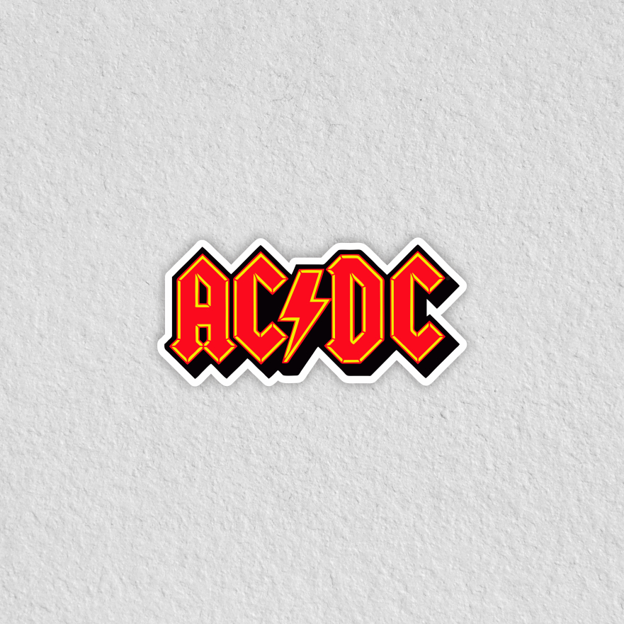 

stiker distro logo band acdc