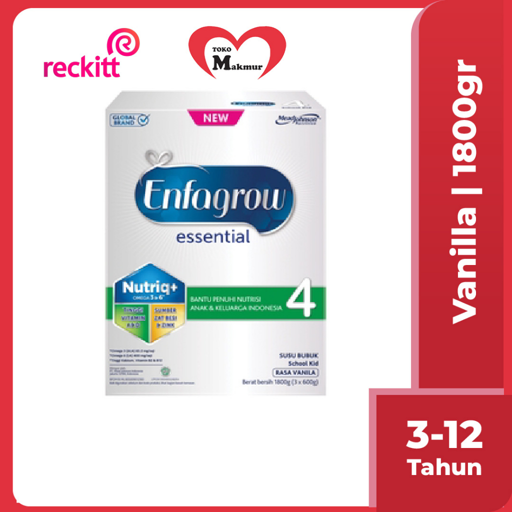 Enfagrow Essential 4 Vanila 1800gr / Toko Makmur Online