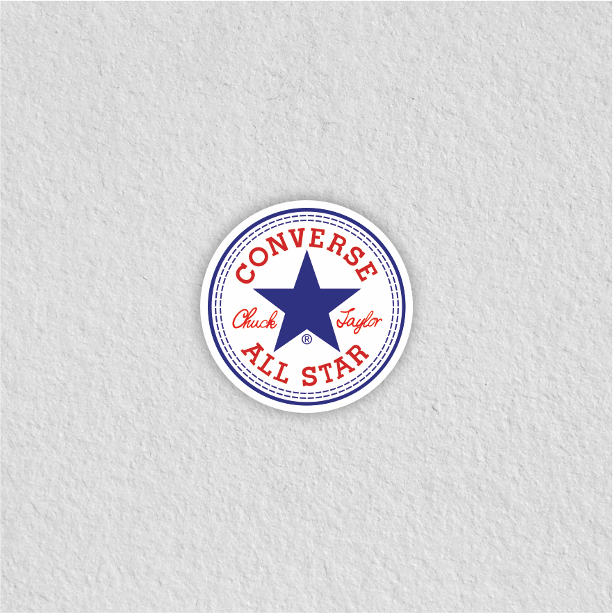 

stiker distro brand logo conv bulat