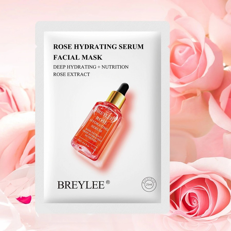 BREYLEE Sheet Mask Rose Hydrating Serum Facial Mask/BPOM/HALAL