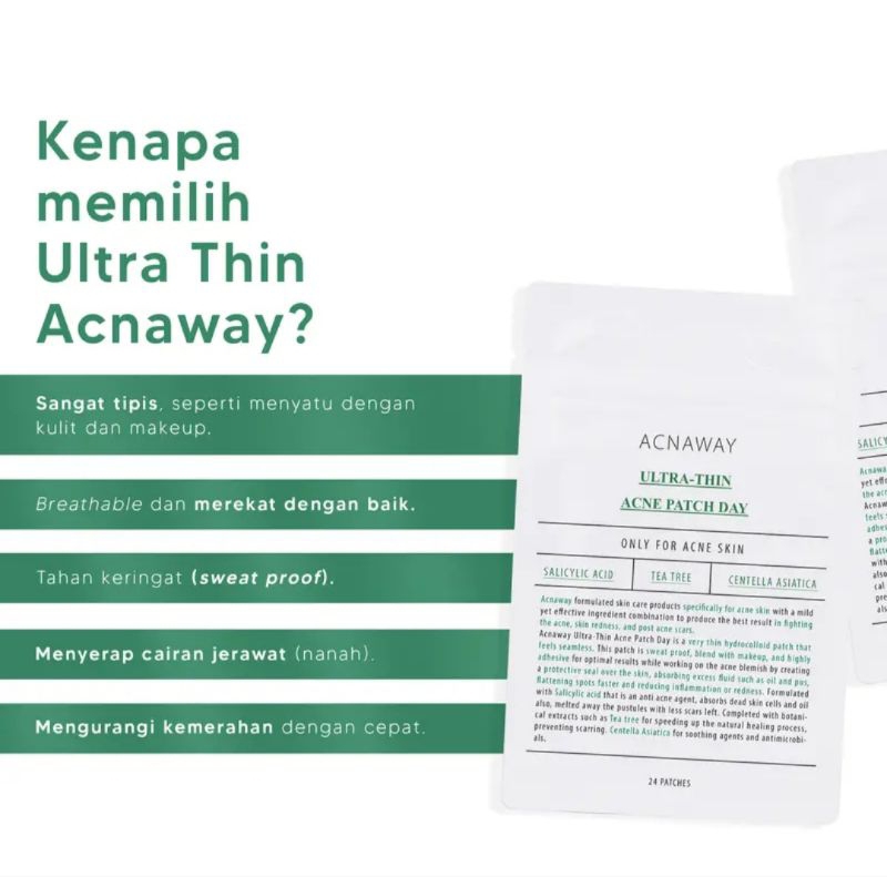 ACNAWAY ACNE PIMPLE PATCH STIKER JERAWT ULTRA THIN DAN INFINITY SIZE