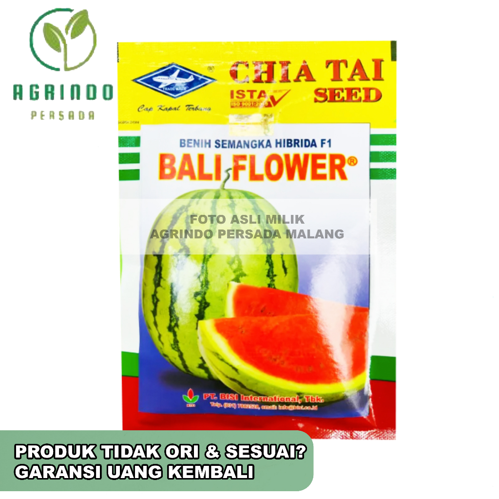 Benih Semangka Hibrida F1 BALI FLOWER Cap Kapal Terbang 20gr Chia Tai Seed