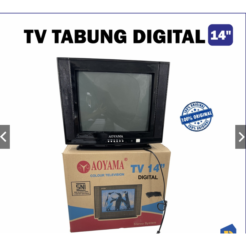 GOJEK TV Tabung Aoyama Digital 14 Inch Semi Flat Stereo System / TV TABUNG MURAH TERJANGKAU