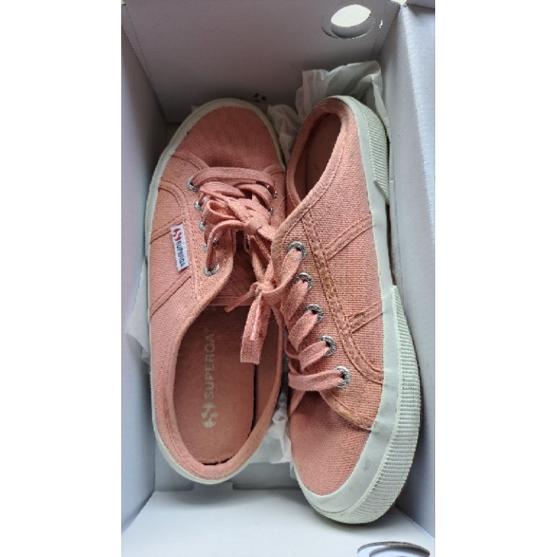 sepatu slip on Superga mule pink (original)