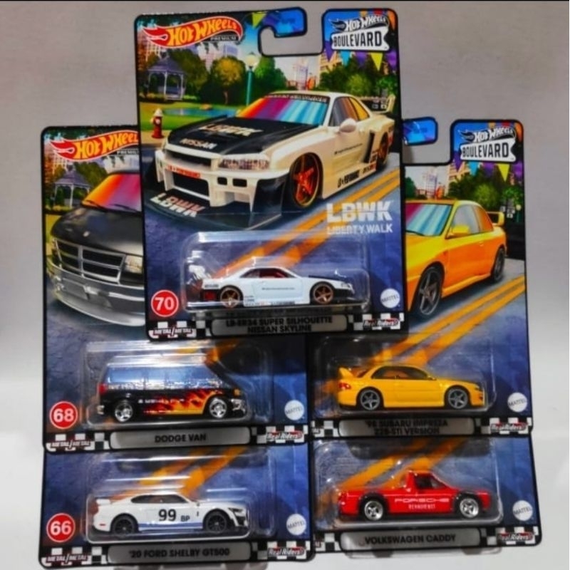 hotwheels premium boulevard set isi 5 nissan skyline lbwk putih