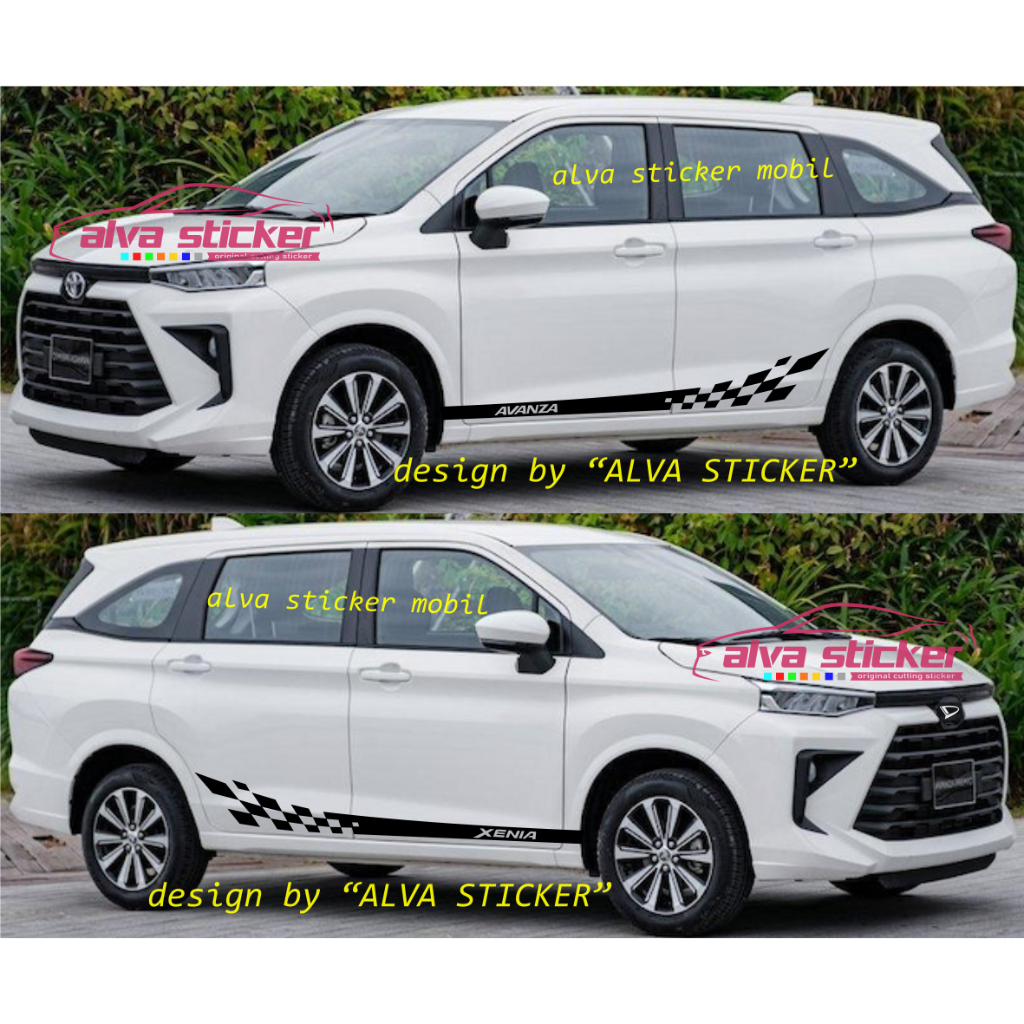 original sticker mobil all new avanza xenia list stripe stiker avanza xenia all new
