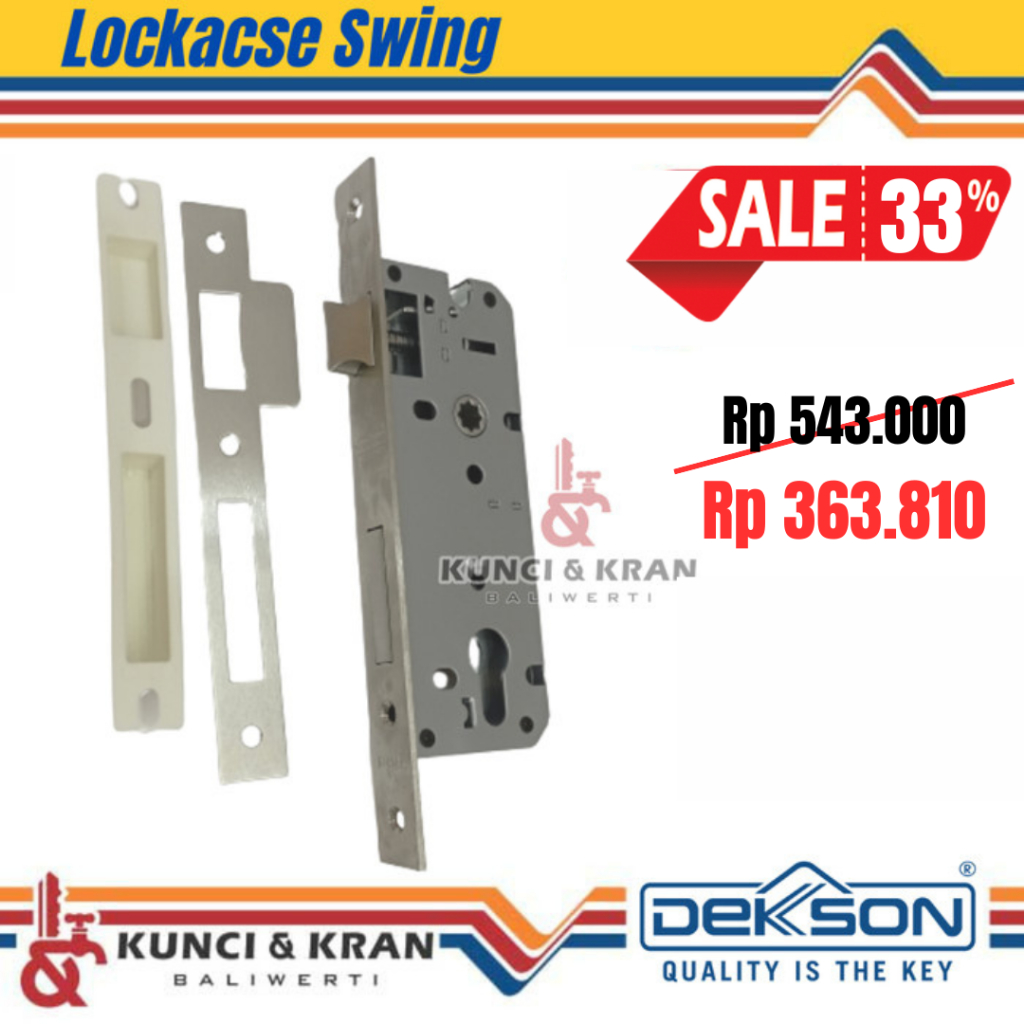 Lockacse Swing Dekson Dekkson MTS IL 8585 SSS ( SUS 316 ) Mortise Lock Swing