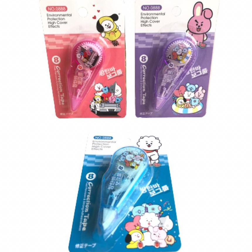 Correction Tape BTS 1pc Tipex roll Tip ex eraser alat tulis sekolah stationery LakuLakuYuk