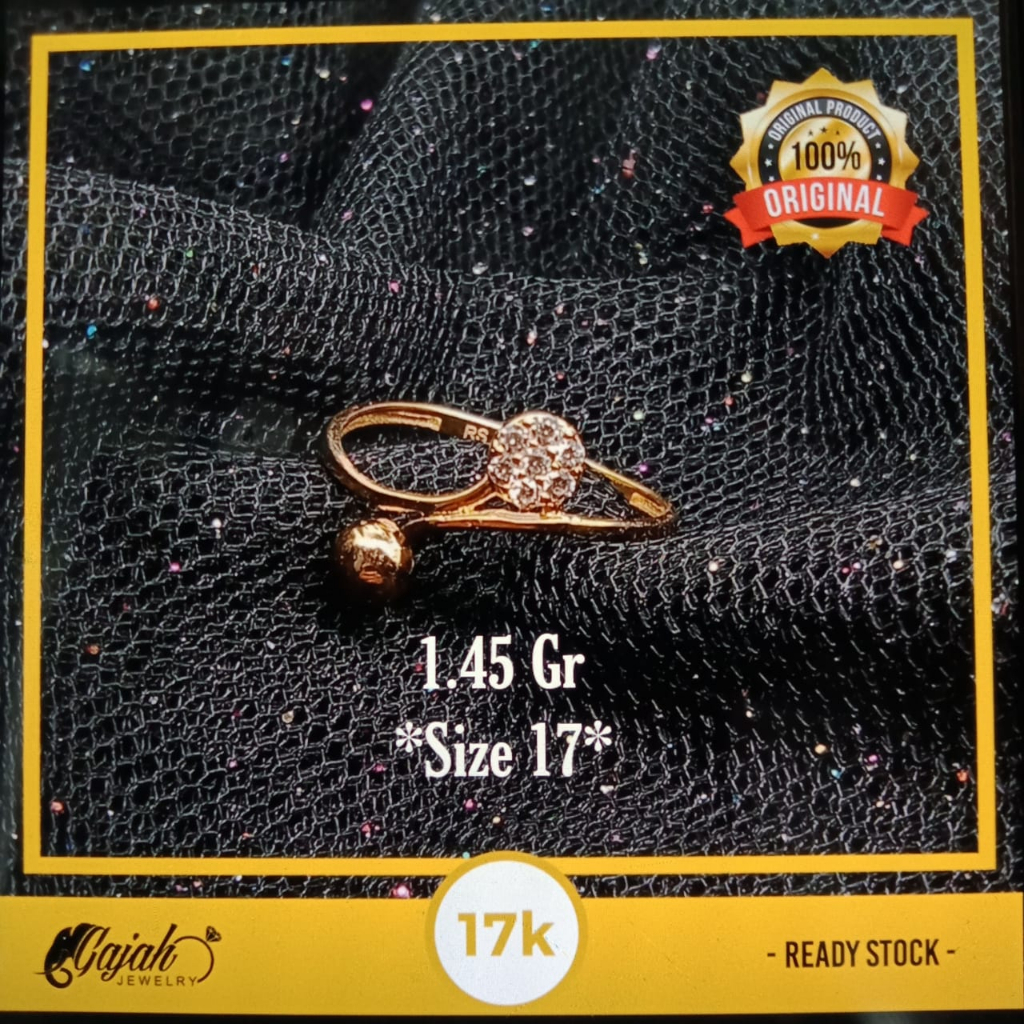 Cincin Emas 17K - 1.45 Gr Kadar 750 - 4770