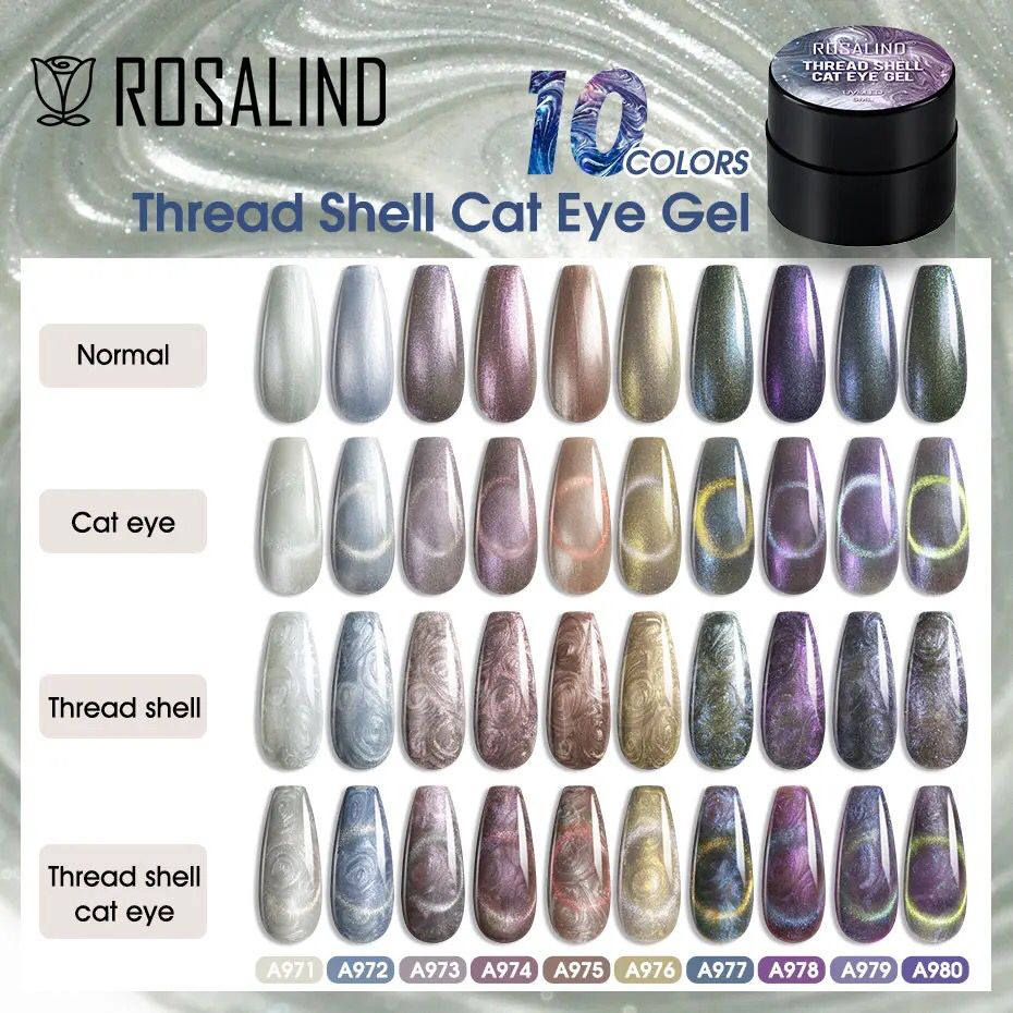 ROSALIND Thread Shell Cat Eye Series Gel Nail Polish UV LED Kuteks Nail Art Kutek Cat Kuku | Kutek Cat Eye | Cat Eye Gel Polish | Cat Eye Rosalind | Kutek Gel UV