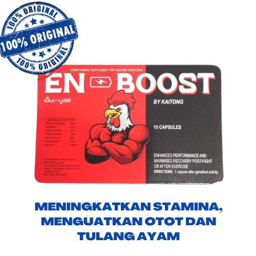 KAITONG EN-BOOST Vitamin Suplemen Ayam Laga By Kaitong NEW | 10 Kapsul