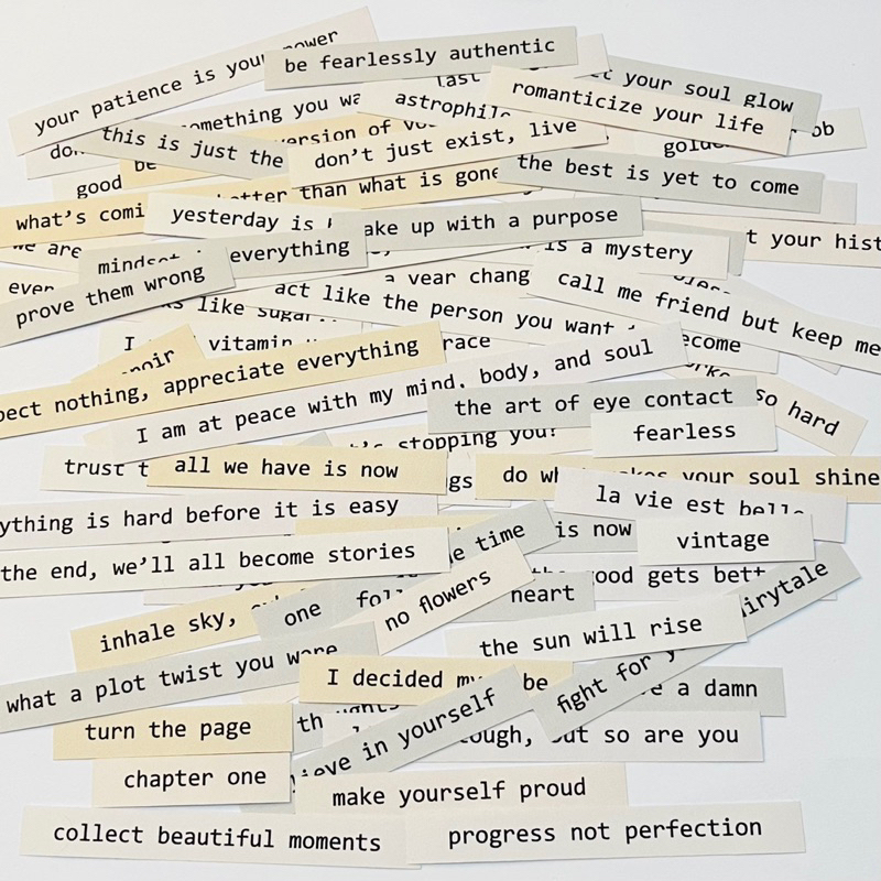 

[75PCS] Journal Paper Deco Line Quotes (Non-Stiker)