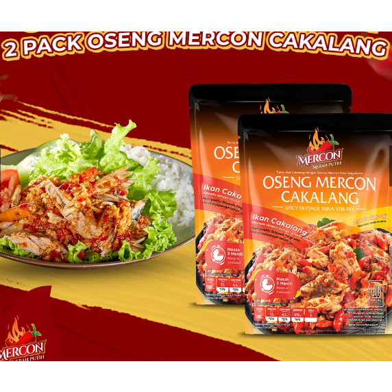 

Mercon Merah Putih - Hemat Combo Berdua || 2 x Oseng Mercon Cakalang ℮