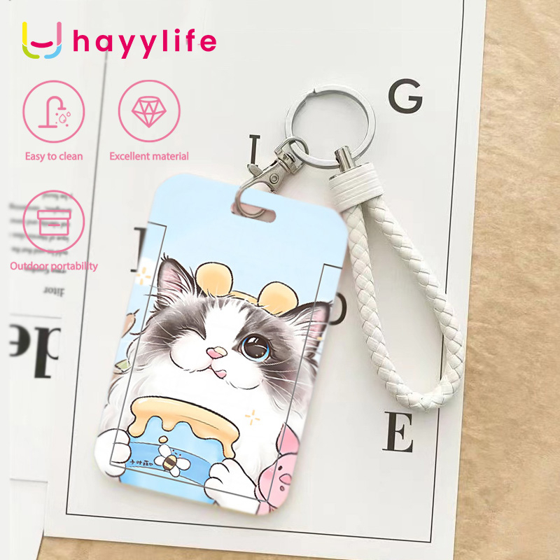 

HAYYLIFE Cute Cat Card Holder-Cat and Dog Pattern ID Card Holder PP-AIB6021