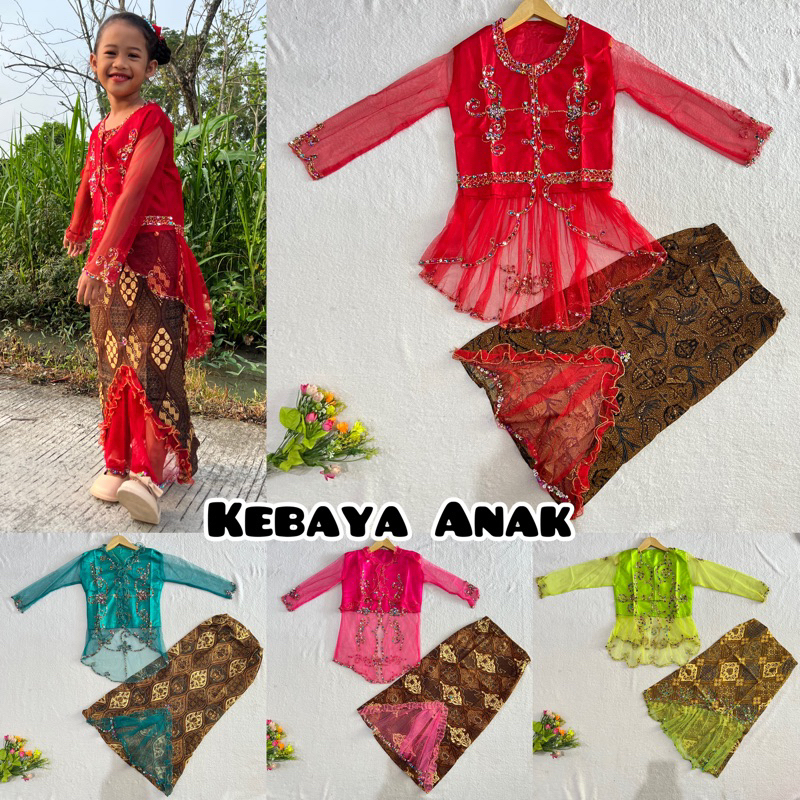 Setelan Kebaya Anak 5 6 7 Tahun Anak Cewek Perempuan ( Kebaya Anak )