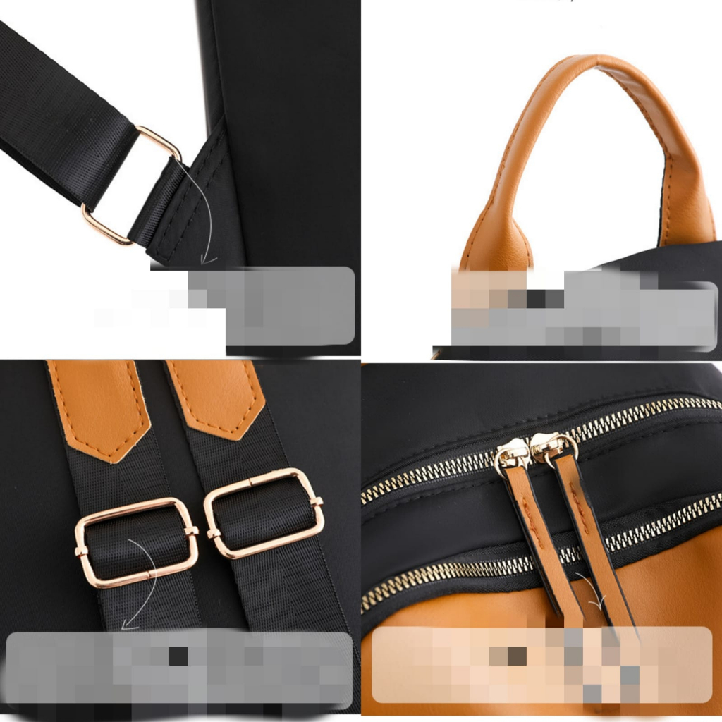 TAS RANSEL WANITA BACKPACK IMPORT KULIAH KERJA SEKOLAH WHIRLIA TA798B5 HITAM FASHION CASUAL REMAJA CEWEK TERBARU MURAH PREMIUM SIMPLE BRANDED KOREA