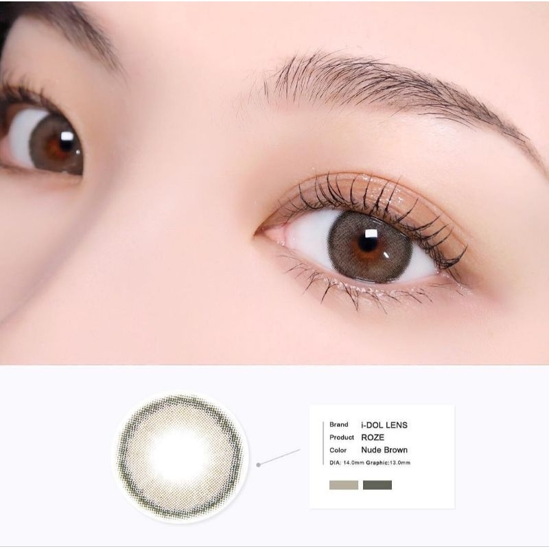 Softlens Princess Idol Roze Nude Gray / Grey / Abu / Normal Minus Beda Minus