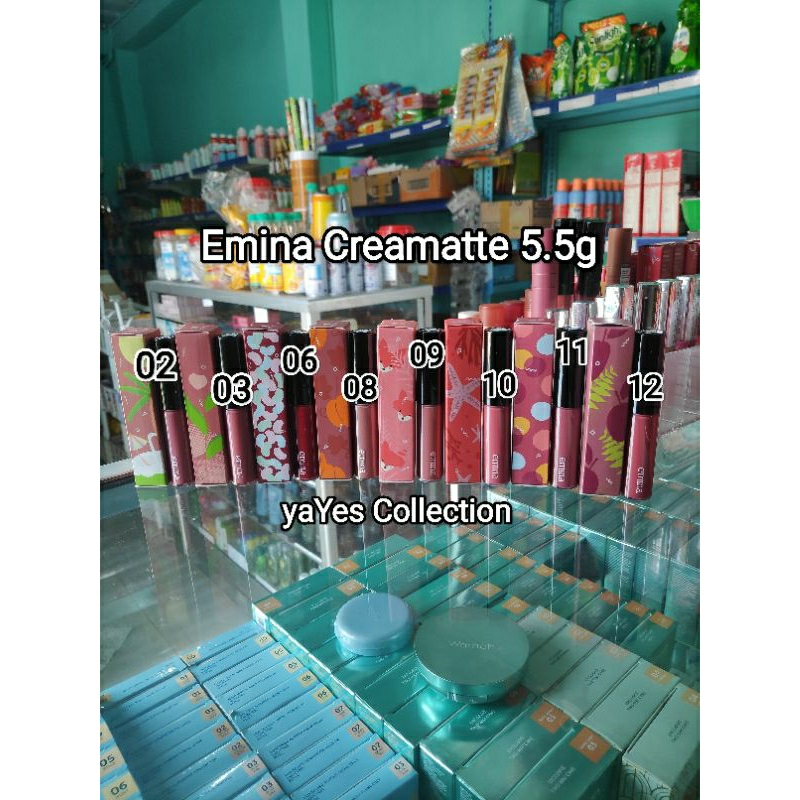 Emina Creamatte 5.5 gr  Lip Cream Matte Krim bibir tetap lembab Vitamin E color Binding Pigment praktis dibawa kemana aja