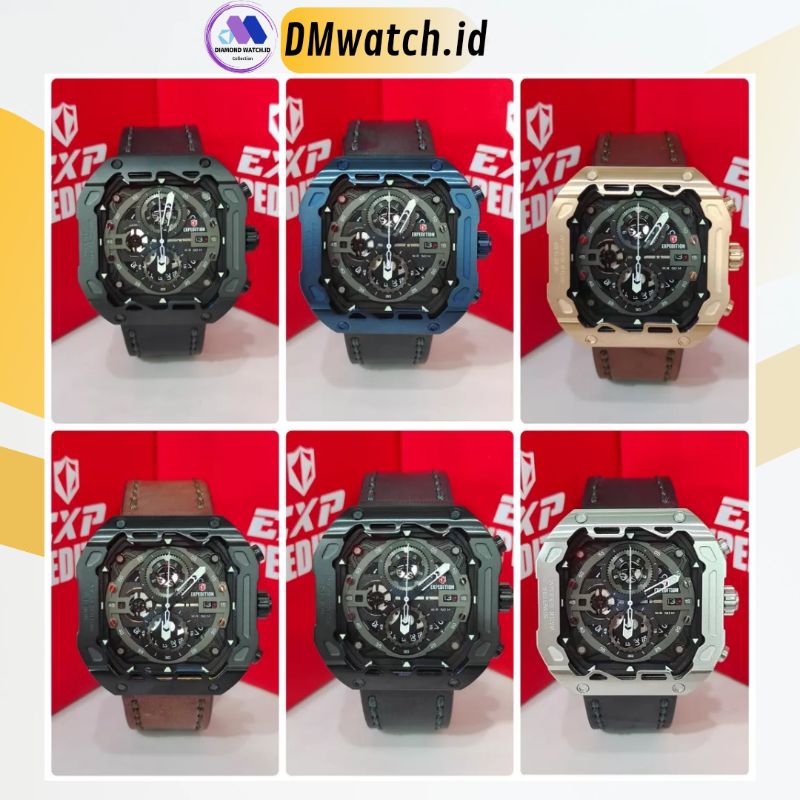 Jam tangan original expedition pria / cowo sport keren exp 6826 original kulit bergaransi resmi