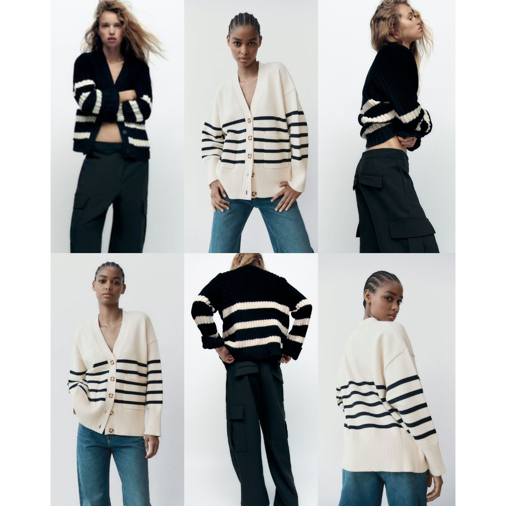 Zara Stripped Knitted Cardigan