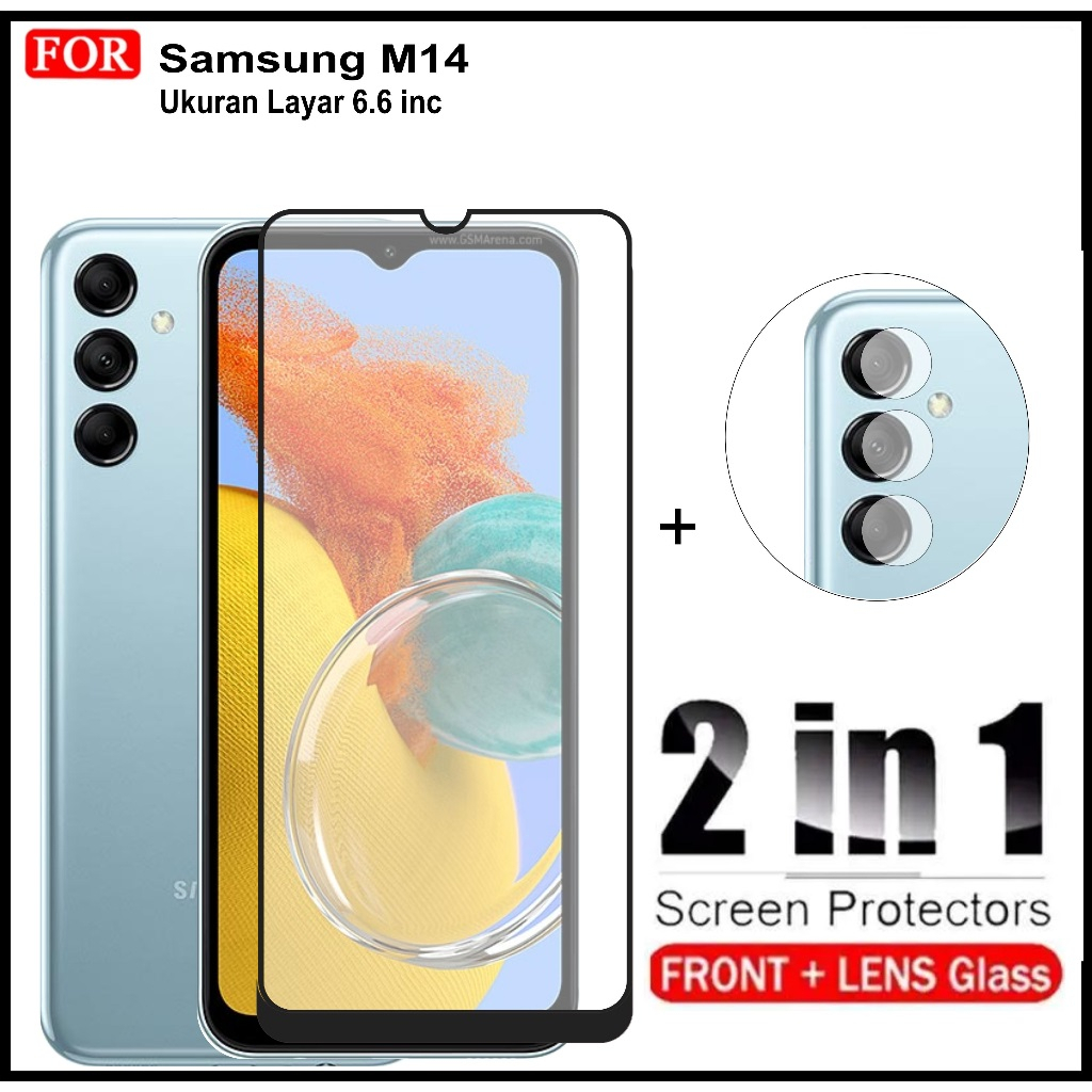 Pelindung Layar Tempered Glass Samsung Galaxy M14 5G Samsung M34 5G Samsung M54 5G Paket 2 in 1