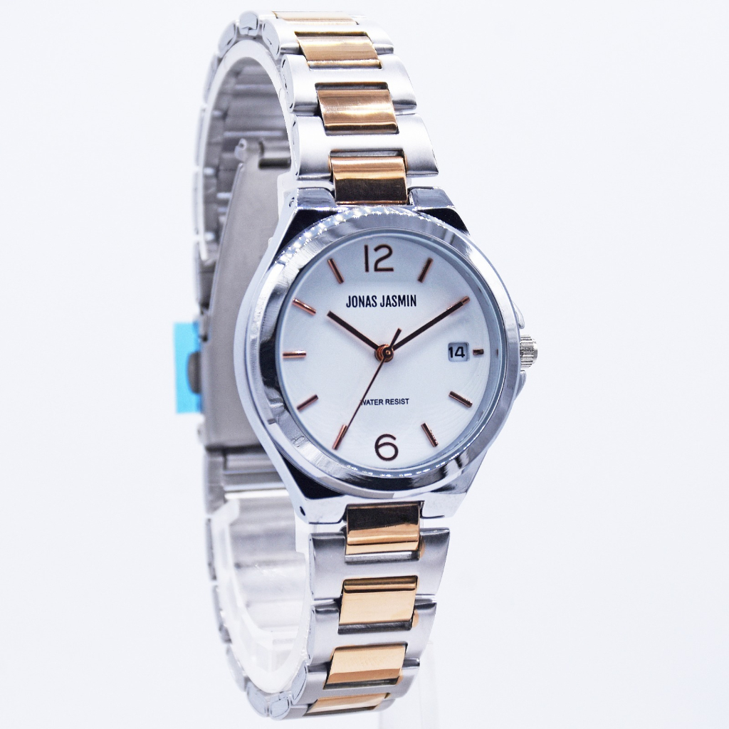 JAMINAN ORIGINAL✅Jam Tangan Wanita  JJ-2229L Strap Rantai Stainless Tanggal &amp; Garansi Aktif
