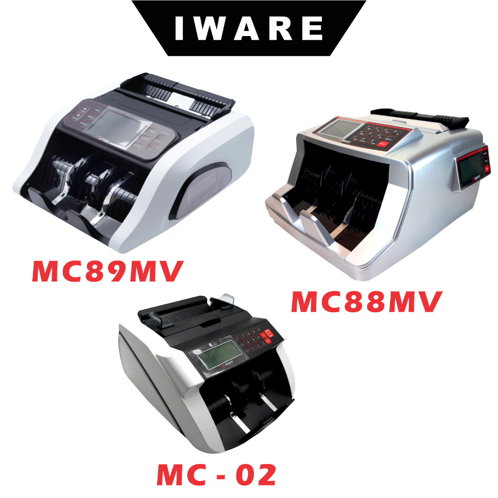 Mesin Penghitung Uang Baru Campur IWARE MC-89MV Emisi 2022 Deteksi Uang Palsu Alat Hitung Dual Display MC BILL COUTER Sinar UV Magnetic MG Money Counter MC89MV / MC 89 MV - ZSA 911 / 1511