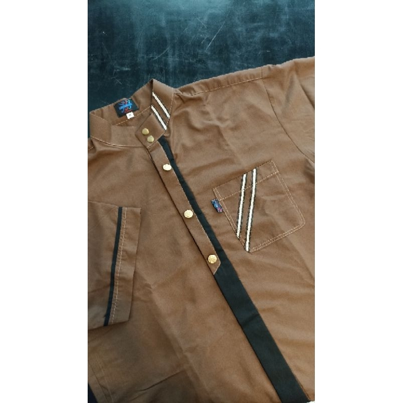 Baju Muslim Koko Pria 005 -Coklat