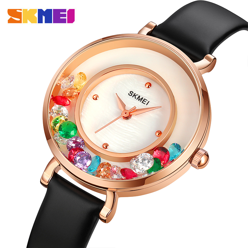 SKMEI 2041 Jam Tangan Wanita Analog Tali Kulit WATCHKITE WKOS