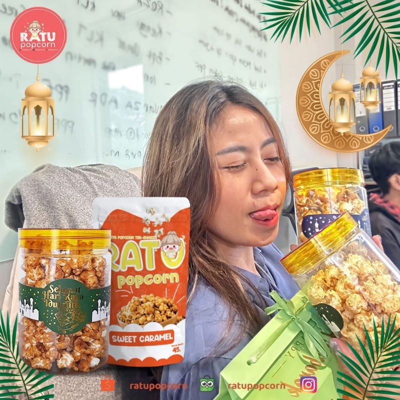 

[BUNDLING] POPCORN CARAMEL 45 gr - Ratupopcorn / Makanan Manis Crispy Cemilan Popkron Snack Jagung